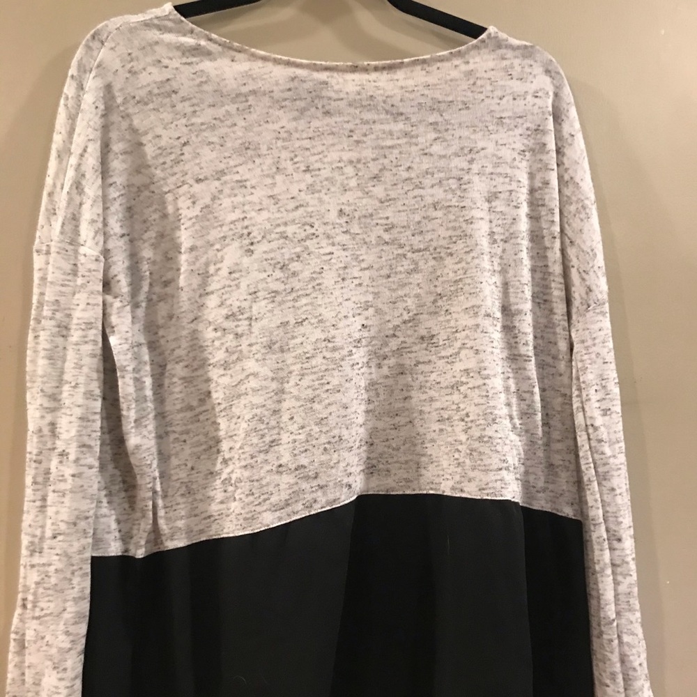 Express Heather Shirt with Black Chiffon Bottom